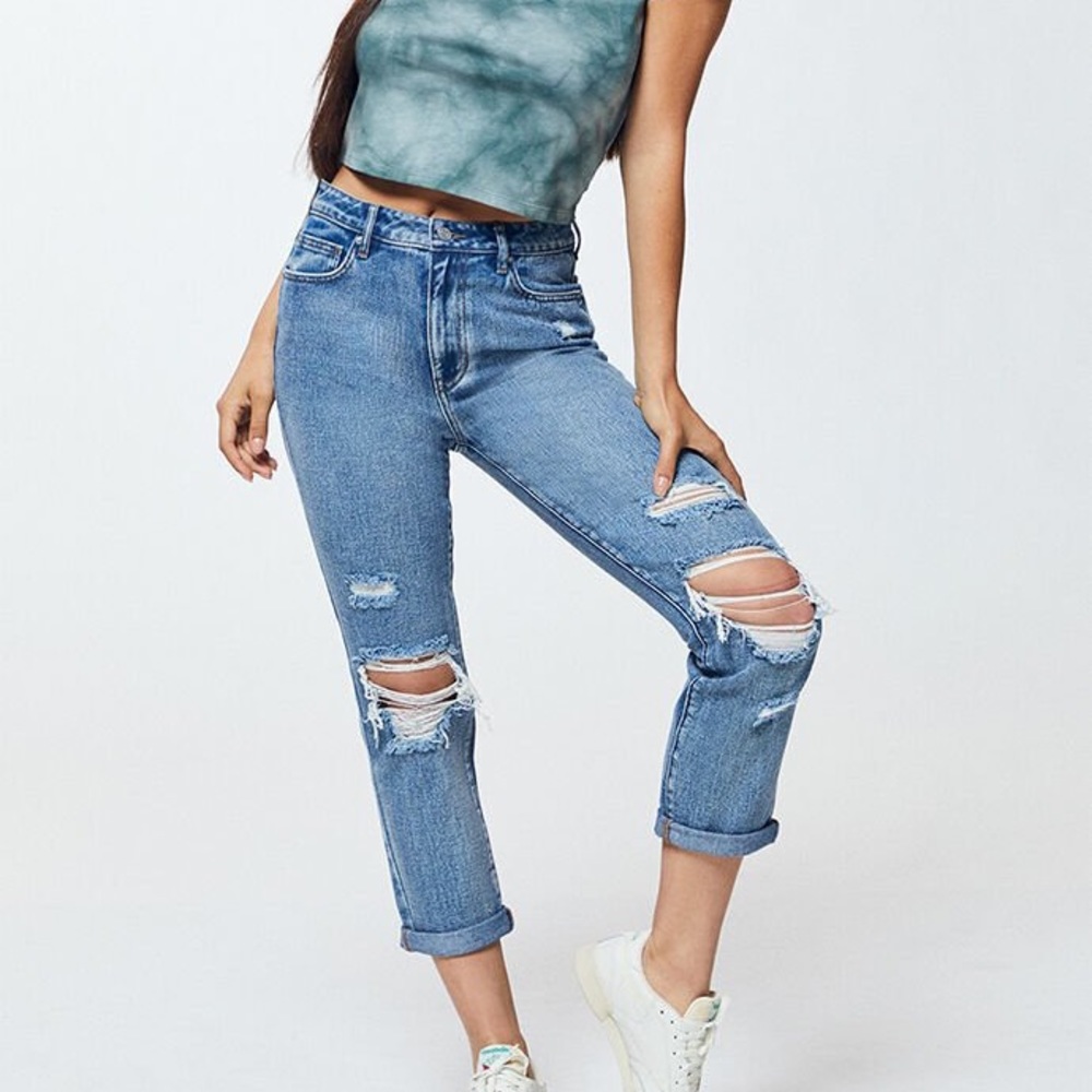NEW PacSun Distressed Mom Jeans